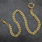 K24 gold plate pull ring type Albert chain Kihei link