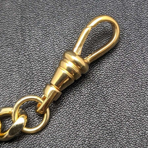 K24 gold plate pull ring type Albert chain Kihei link