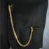 K24 gold plate pull ring type Albert chain Kihei link