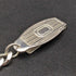 Cadena Albert de plata de ley chapada, tipo clip, eslabones barbados