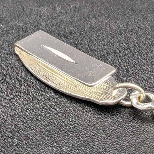 Cadena Albert de plata de ley chapada, tipo clip, eslabones barbados