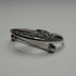 Vintage Sterling Silver Mackintosh Rose Art Nouveau Round Brooch