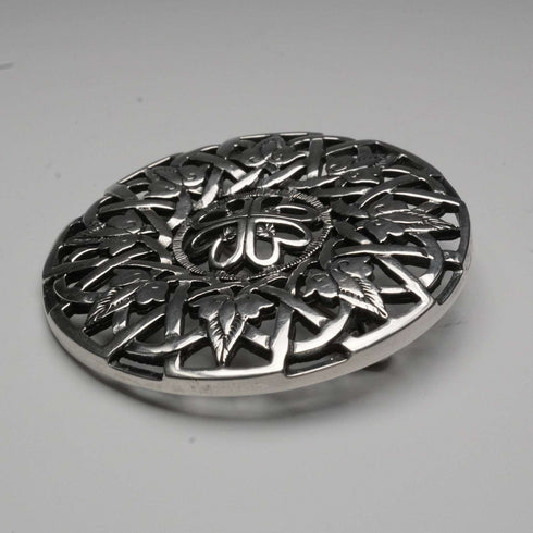 United Kingdom Vintage Sterling Silver Scottish Design Large Brooch by Malcolm Gray