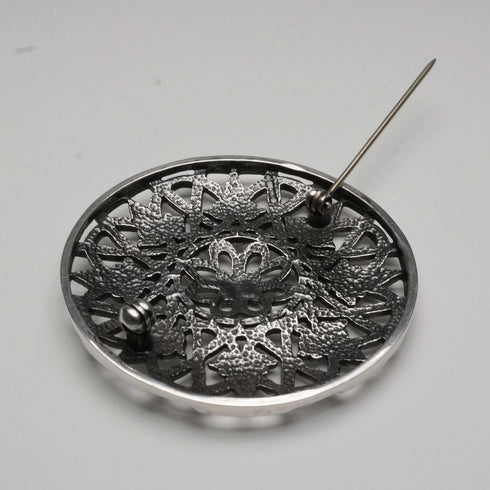 United Kingdom Vintage Sterling Silver Scottish Design Large Brooch by Malcolm Gray