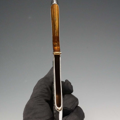 1906年 英国アンティーク 純銀製 天使装飾 カードケース 68g William Neale
