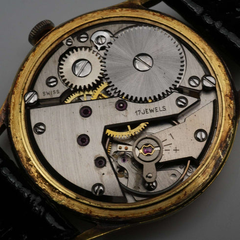 Reloj de pulsera mecánico vintage británico J.W. Benson para caballero, caja de aleación, 17 rubíes, en buen estado de funcionamiento
