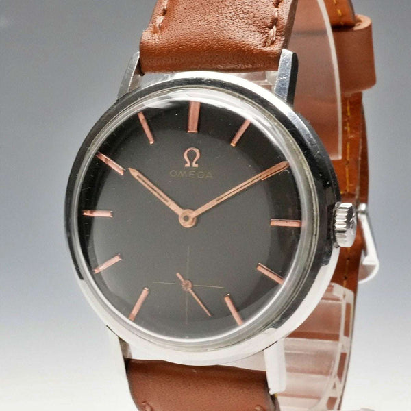 1962年頃 オメガ 紳士用 機械式腕時計 Ref121.002-62 Cal.269 ブラックダイヤル 動作良好