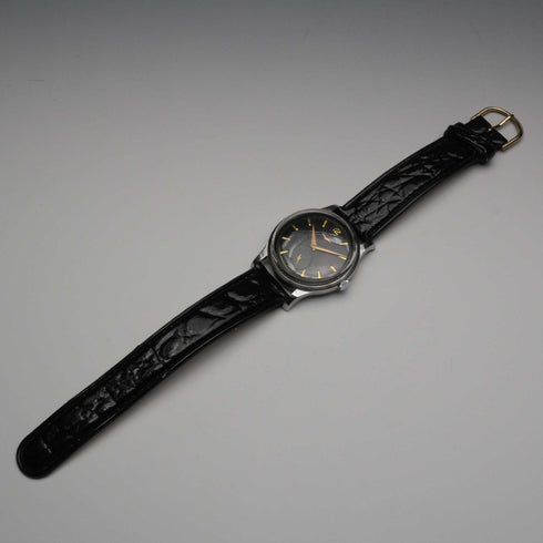 1958년경 론진 신사용 기계식 손목시계 Ref7137.1 Cal12.68Z 블랙 다이얼 작동 양호