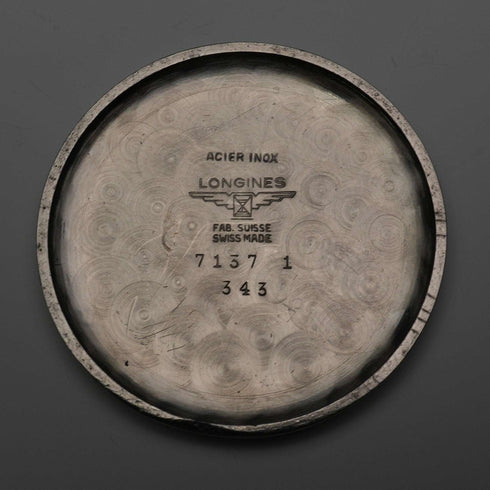 1958년경 론진 신사용 기계식 손목시계 Ref7137.1 Cal12.68Z 블랙 다이얼 작동 양호