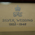 1948 British Royal Family King George VI and Queen Elizabeth Silver Wedding Anniversary Framed Photo Message
