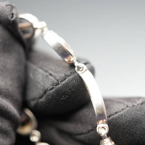 British Vintage Glasgow Rose Sterling Silver Bracelet 12g