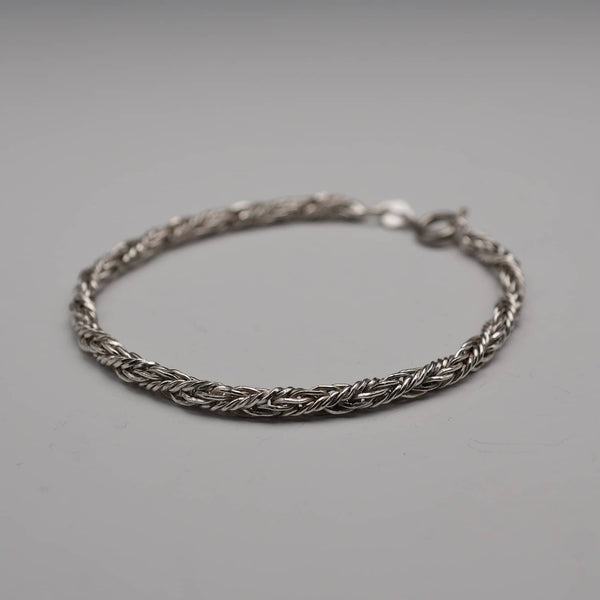 Vintage Twisted Rope Style Sterling Silver Bracelet 6.8g