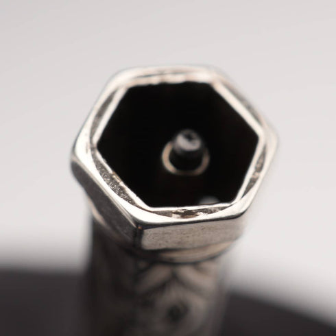 古董銀製紫水晶裝飾推進式鉛筆 89-118mm