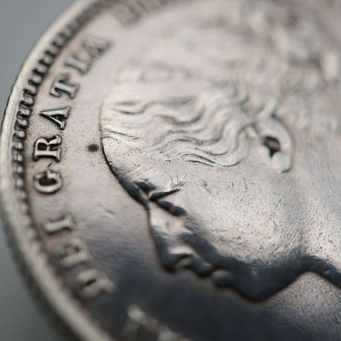 1884年 英国アンティーク ヴィクトリア女王 1シリング銀貨 ブローチ 6.2g