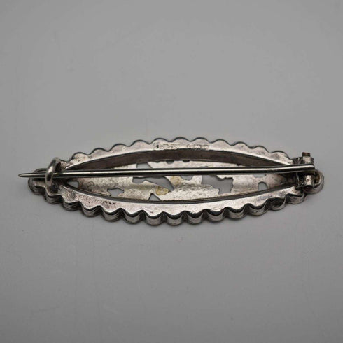 1914年 英国アンティーク 純銀製ブローチ ジャポニズム 小鳥デザイン 2.3g Joseph Richard