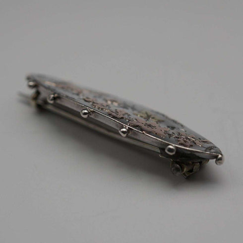 1895年 英国アンティーク 純銀製ブローチ ジャポニズム 小鳥デザイン 3.6g Richard John Wakefield