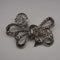 Broche vintage de plata de ley y marcasitas con diseño de lazo, 10.5 g