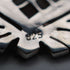 Broche vintage grande de plata de ley con ónix negro y marcasitas, 12.1 g
