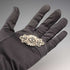Broche vintage grande de plata de ley con ónix negro y marcasitas, 12.1 g