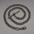 Cadena Albert de plata esterlina antigua británica, c. 1919, 40 g, sin sello (fob)