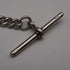 Cadena Albert de plata esterlina antigua británica, c. 1919, 40 g, sin sello (fob)