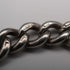 Cadena Albert de plata esterlina antigua británica, c. 1919, 40 g, sin sello (fob)