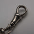 Cadena Albert de plata esterlina antigua británica, c. 1919, 40 g, sin sello (fob)