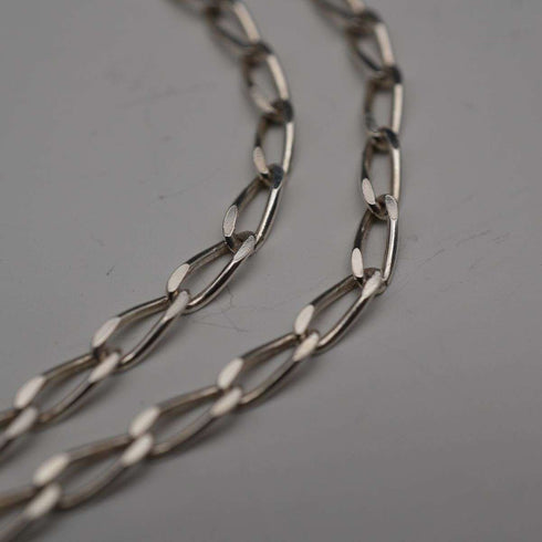 Vintage Sterling Silver & Amber Triple Rectangle Drop Necklace 45cm 11g