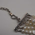 Collar vintage de plata de ley y 7 hileras de perlas barrocas de agua dulce, 51 cm