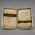 Cajetilla de cigarrillos antigua de plata 900 con incrustaciones de niello, fabricada en Austria hacia 1898, 124 g