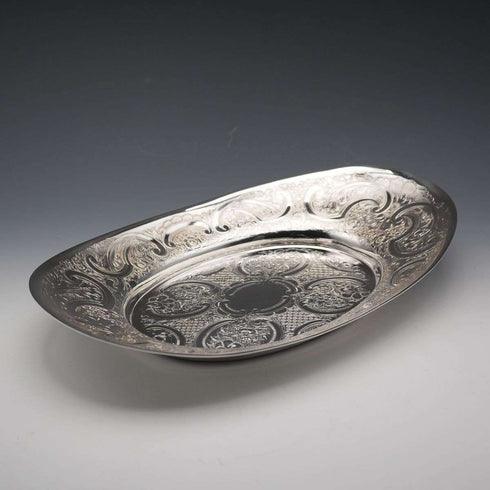英国ヴィンテージ シルバープレート製 オーバルディッシュ Mappin&Webb 箱付き極美品