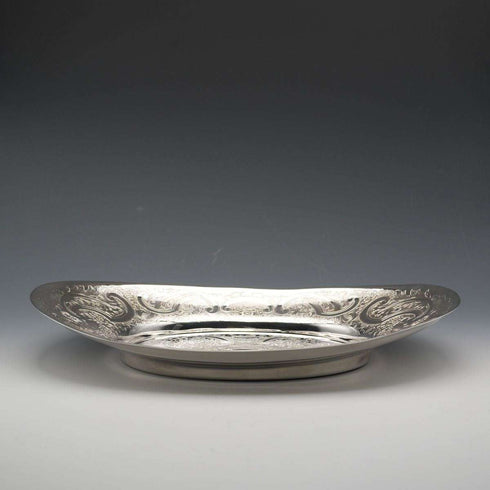 英国ヴィンテージ シルバープレート製 オーバルディッシュ Mappin&Webb 箱付き極美品