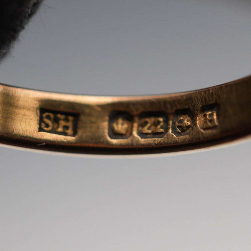 1932 UK Vintage K22 Gold Pinky Ring 2.6g (US size 4 / JP size 7) Samuel Hope