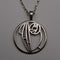 British Vintage Sterling Silver Mackintosh Rose Pendant with Sterling Silver Chain