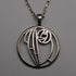 British Vintage Sterling Silver Mackintosh Rose Pendant with Sterling Silver Chain