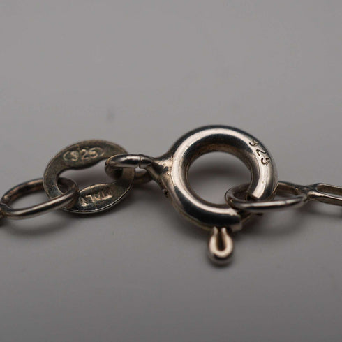British Vintage Sterling Silver Mackintosh Rose Pendant with Sterling Silver Chain