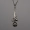 Colgante vintage británico de plata de ley con diseño de rosa de Glasgow, incluye cadena de plata de ley