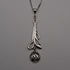 Colgante vintage británico de plata de ley con diseño de rosa de Glasgow, incluye cadena de plata de ley