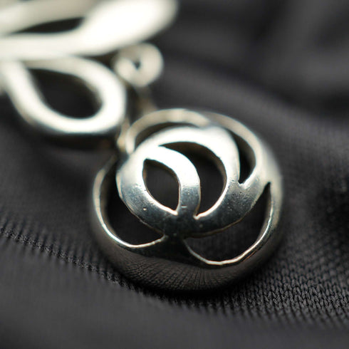 Colgante vintage británico de plata de ley con diseño de rosa de Glasgow, incluye cadena de plata de ley