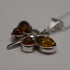 Vintage Sterling Silver & Amber Butterfly Pendant with Sterling Silver Chain