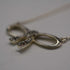Vintage Sterling Silver & Marcasite Ribbon Design Pendant Necklace