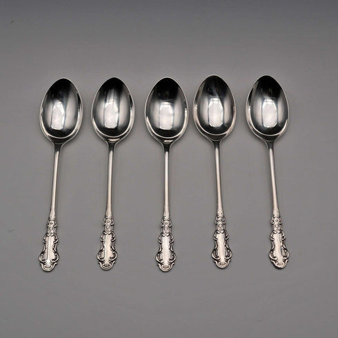1960 UK Vintage Sterling Silver Teaspoon Set of 5, Total 63g, Turner & Simpson