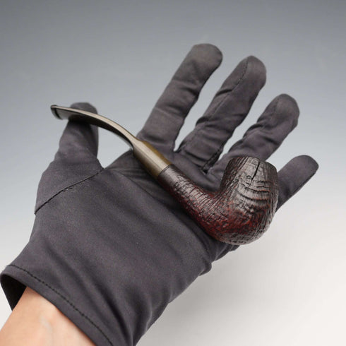 Alrededor de 1980, pipa de fumar Dunhill Shell Briar vintage del Reino Unido, con grietas.