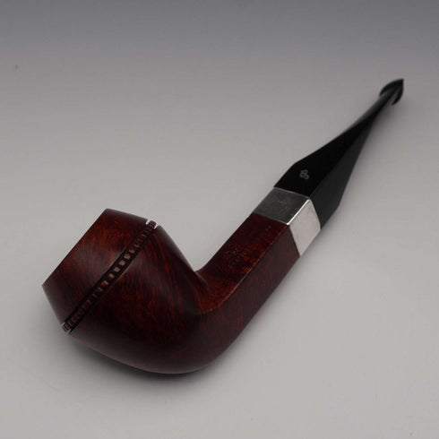 愛爾蘭 Peterson's 福爾摩斯「原版」鬥牛犬造型菸斗 純銀裝飾 全套 極新品