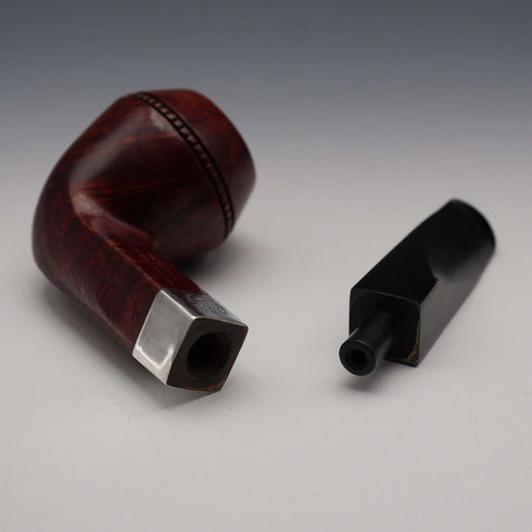 愛爾蘭 Peterson's 福爾摩斯「原版」鬥牛犬造型菸斗 純銀裝飾 全套 極新品