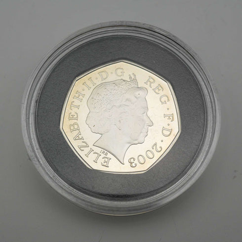 英国 50ペンス記念銀貨 女性社会政治連合の結成100周年 RoyalMint ケース・説明書付