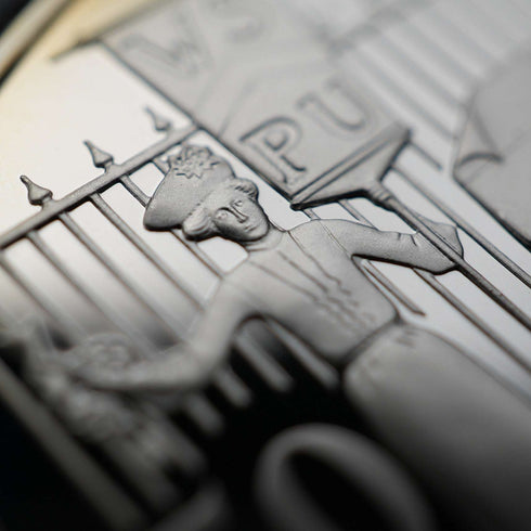 英国 50ペンス記念銀貨 女性社会政治連合の結成100周年 RoyalMint ケース・説明書付