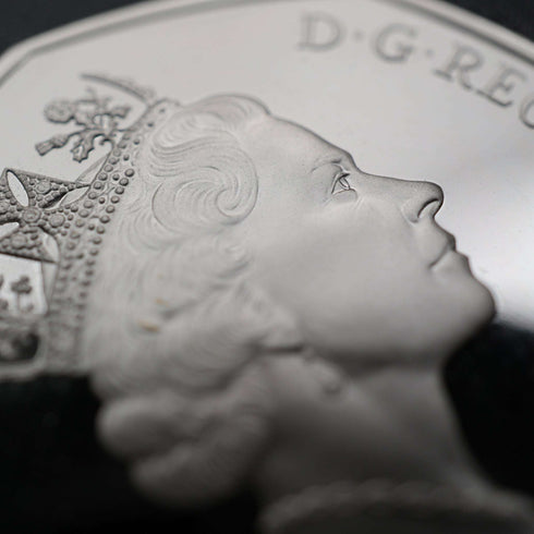 UK 50 Pence Commemorative Silver Coin World War II D-Day 50th Anniversary Royal Mint with Case and Certificate