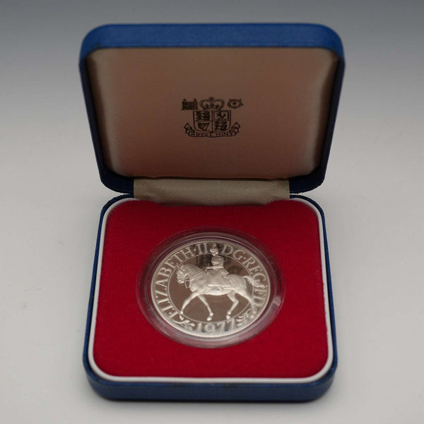 UK Commemorative Silver Coin Queen Elizabeth II 25th Anniversary of Coronation Royal Mint with Case and Certificate