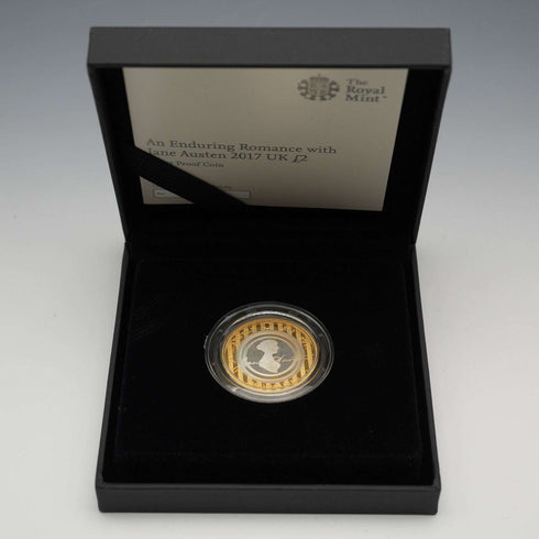 英国 2ポンド記念銀貨 ジェーン・オースティンの没後200周年 RoyalMint ケース・説明書付